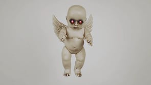 Halloween dukke baby engel