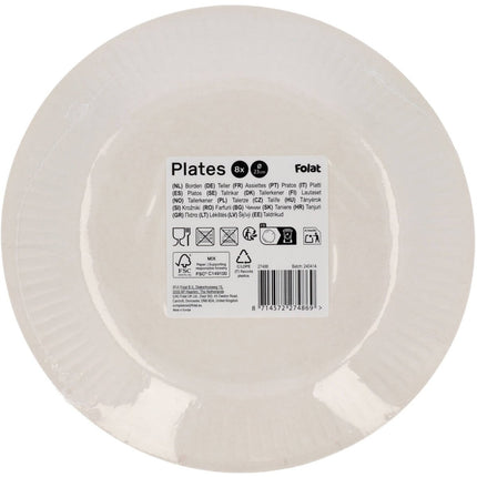 Prinses Borden 23cm 8st van Folat koop je bij Partywinkel