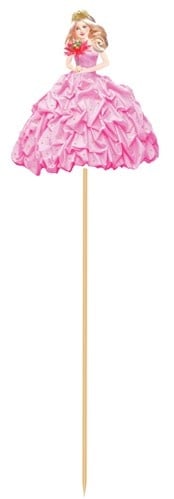 Prinses Cupcake Toppers 20cm 8st van Haza Witbaard koop je bij Partywinkel
