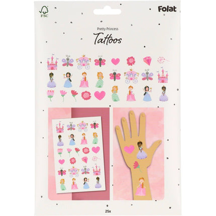 Prinsessen Nep Tattoos 25st van Folat koop je bij Partywinkel
