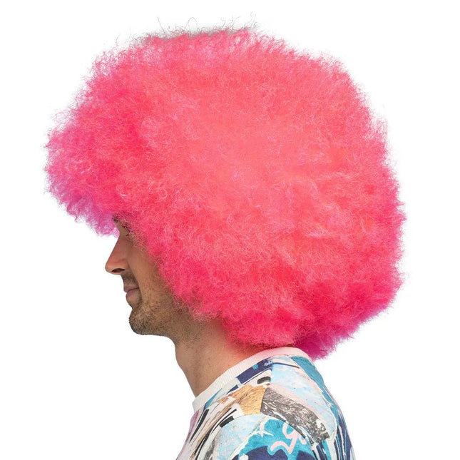 Pruik Sugar neonroze UV van Boland koop je bij Partywinkel
