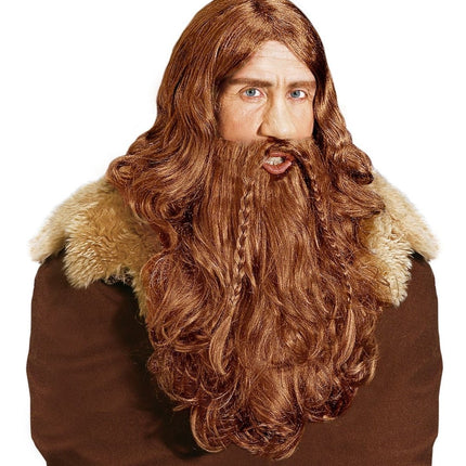 Pruik Viking Met Baard En Snor van Widmann koop je bij Partywinkel