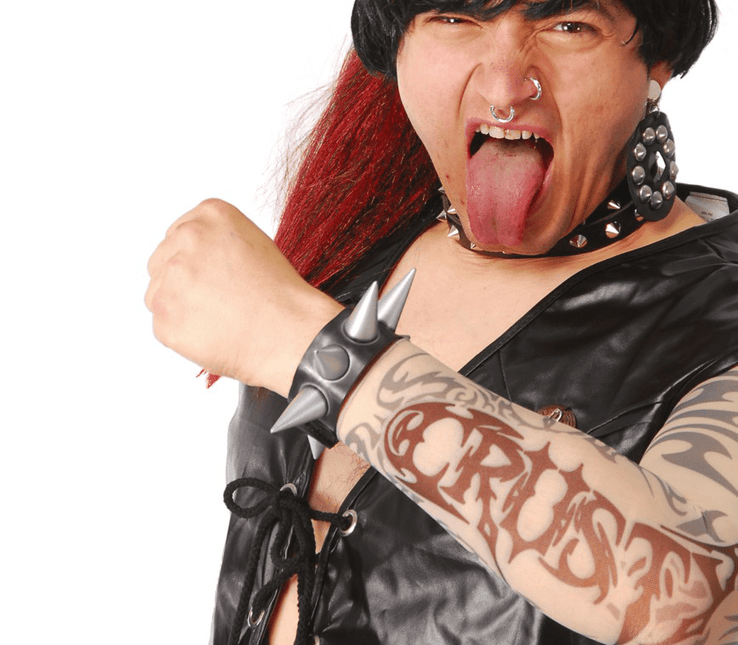 Punk Armband 12cm van Fiestas Guirca koop je bij Partywinkel