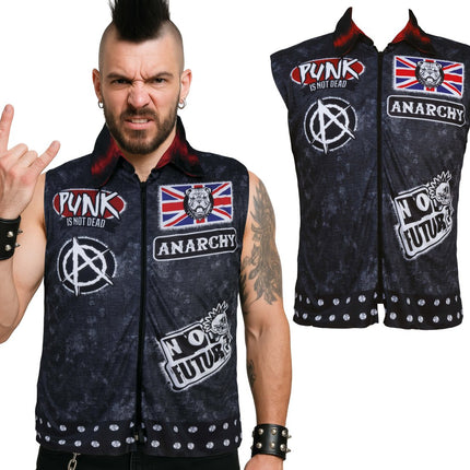 Punk Vest Zwart van Fiestas Guirca koop je bij Partywinkel