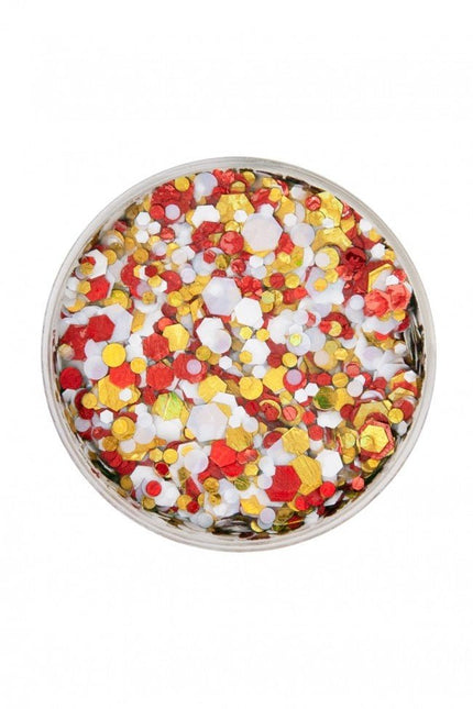 PXP Chunky Glitter Creme Big Red/White/Yellow 40ml van PXP Professional Colours koop je bij Partywinkel