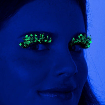 PXP Nep Wimpers Glitter Glow In The Dark Lime Calypso van PXP Professional Colours koop je bij Partywinkel