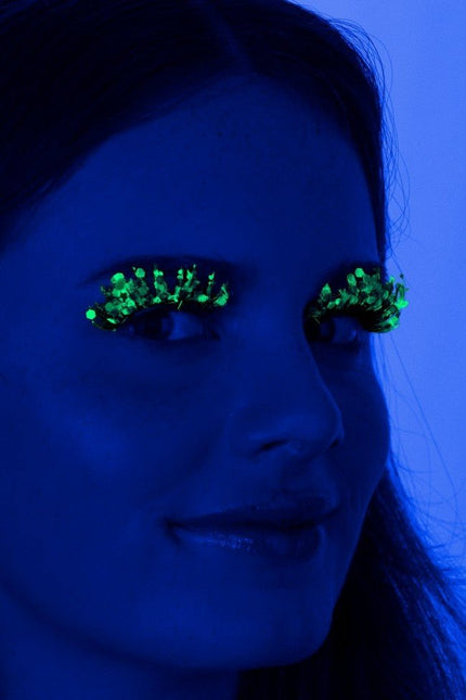 PXP Nep Wimpers Glitter Glow In The Dark Lime Calypso van PXP Professional Colours koop je bij Partywinkel