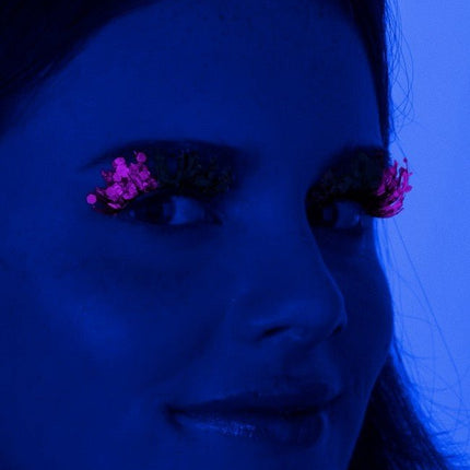 PXP Nep Wimpers Glitter UV Hotpink Barranquilla van PXP Professional Colours koop je bij Partywinkel