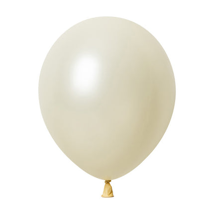 Elfenbensfarvede perleballoner, 30 cm, 50 stk.