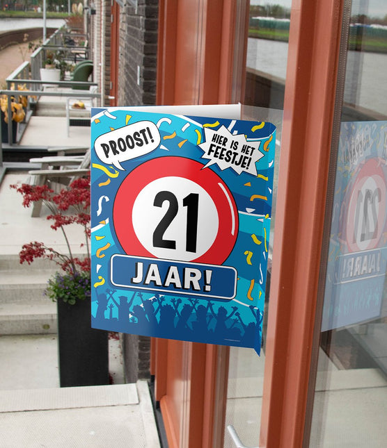 Raambord 21 jaar 60cm van Paper Dreams koop je bij Partywinkel