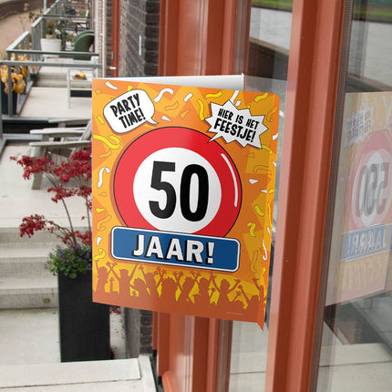 Raambord 50 jaar 60cm van Paper Dreams koop je bij Partywinkel