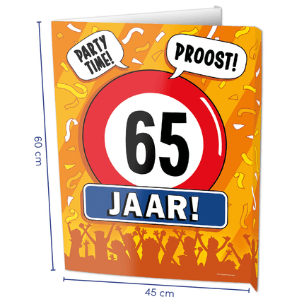Raambord 65 jaar 60cm van Paper Dreams koop je bij Partywinkel