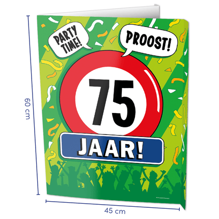 Raambord 75 jaar 60cm van Paper Dreams koop je bij Partywinkel