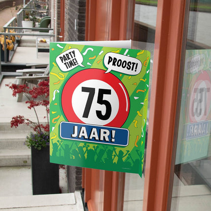 Raambord 75 jaar 60cm van Paper Dreams koop je bij Partywinkel