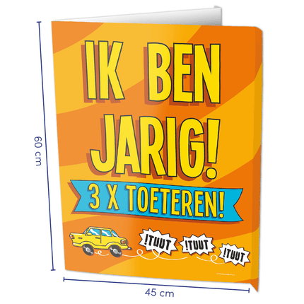 Raambord Van harte gefeliciteerd 60cm van Paper Dreams koop je bij Partywinkel