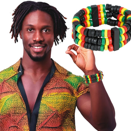 Rasta fari Armband van Fiestas Guirca koop je bij Partywinkel