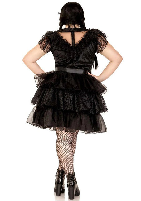 Raving Rebel Wednesday Jurk Dames Plus Size Leg Avenue van Leg Avenue koop je bij Partywinkel