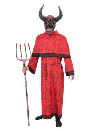 Djævelkostume til mænd, rødt, one size