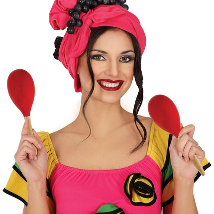 Red wooden maraca 20 cm van Fiestas Guirca koop je bij Partywinkel