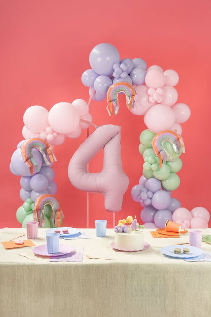 Regenboog Ballon Leeg 41cm van Partydeco koop je bij Partywinkel