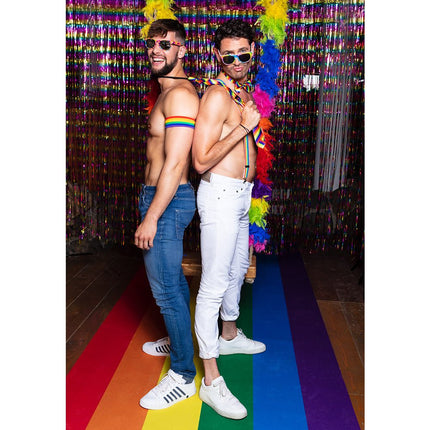 Regenboog Deurgordijn Metallic 2m van Boland koop je bij Partywinkel