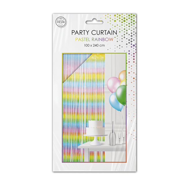 Regenboog Deurgordijn Pastel 2,4m van WeFiesta koop je bij Partywinkel