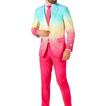 Regenboog Fuchsia Blauw Pak Heren OppoSuits van OppoSuits koop je bij Partywinkel
