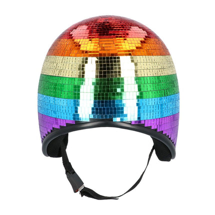 Regenboog Helm Disco van Boland koop je bij Partywinkel