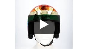 Regenboog Helm Disco van Boland koop je bij Partywinkel