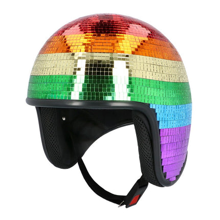 Regenboog Helm Disco van Boland koop je bij Partywinkel
