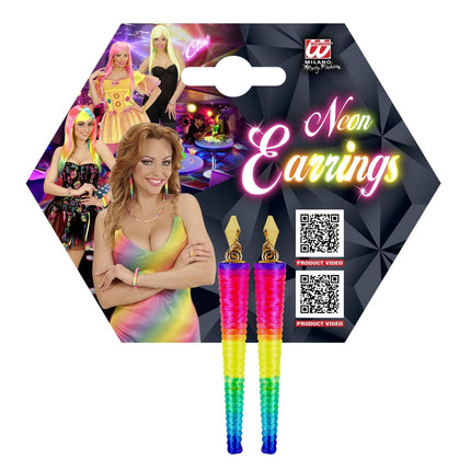 Regenboog Oorbellen van Widmann koop je bij Partywinkel