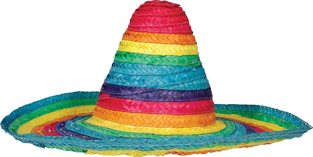 Regenboog Sombrero 50cm van Fiestas Guirca koop je bij Partywinkel