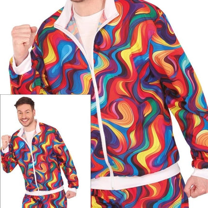 Regenboog Trainingspak Fout Heren van Fiestas Guirca koop je bij Partywinkel