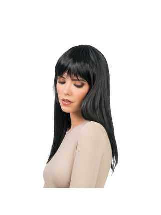 Rihanna-paryk, sort, 58 cm