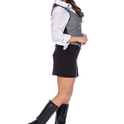 Roaring Twenties 20S Kostuum Grijs Zwart Dames 3 delig van Wilbers & Wilbers koop je bij Partywinkel