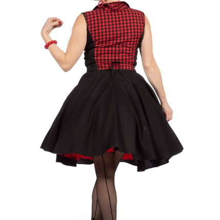 Rock N Roll 50S Jurk Zwart Rood Dames van Wilbers & Wilbers koop je bij Partywinkel