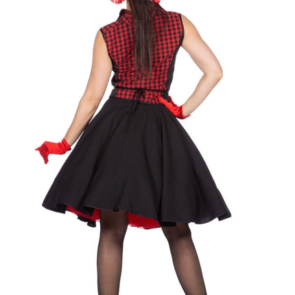 Rock N Roll 50S Jurk Zwart Rood Dames van Wilbers & Wilbers koop je bij Partywinkel