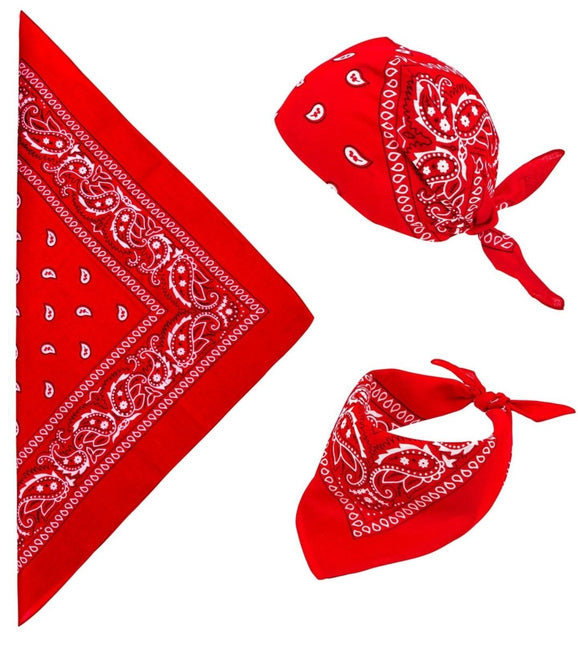 Rode Bandana Patroon van Widmann koop je bij Partywinkel