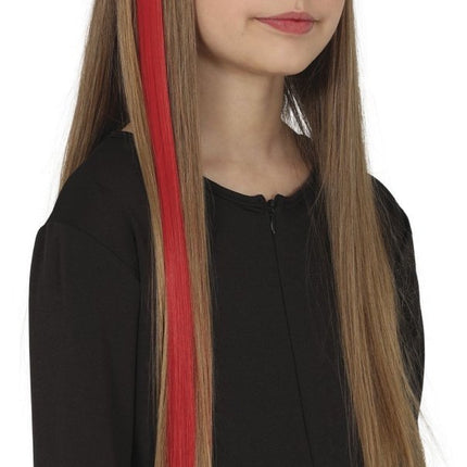 Rode Hair Extension 50cm 3st van Fiestas Guirca koop je bij Partywinkel