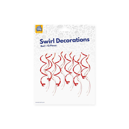 Rode Hangdecoratie Swirls 12st van Paper Dreams koop je bij Partywinkel