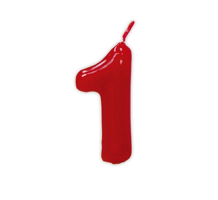Rode Kaars 1 Jaar 5,5cm van Fiestas Guirca koop je bij Partywinkel