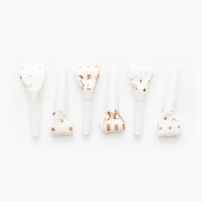 Roltongen Rose Goud 6st van WeFiesta koop je bij Partywinkel