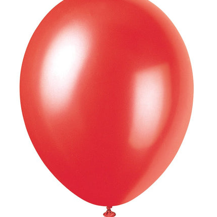 Rood Ballonnen Glans 30cm 10st van Unique koop je bij Partywinkel