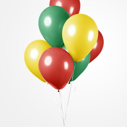 Rood Groen Gele Ballonnen 30cm 100st van WeFiesta koop je bij Partywinkel