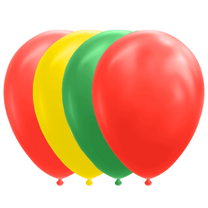 Rood Groen Gele Ballonnen 30cm 100st van WeFiesta koop je bij Partywinkel
