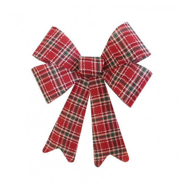 Rood Groene Strik Schotse Ruit Klein 38cm van CHAKS koop je bij Partywinkel