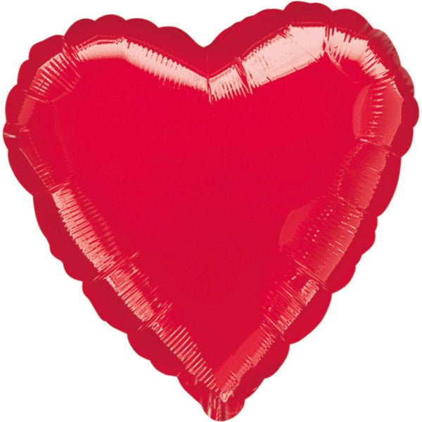 Rood Helium Ballon Hart Leeg 43cm van Riethmueller koop je bij Partywinkel