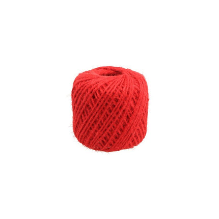 ROOD JUTE LINT 2 MM X 30 M van CHAKS koop je bij Partywinkel
