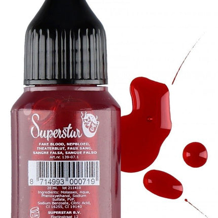 Rood Nep Bloed 20ml van Superstar koop je bij Partywinkel