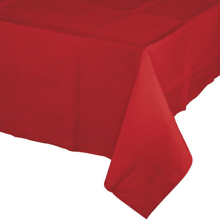 Rood Tafelkleed Plastic 2,74m van Creative Converting koop je bij Partywinkel
